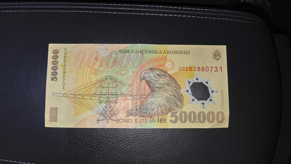 Bancnota de 500.000 pentru colectie original semnata de Ghizari