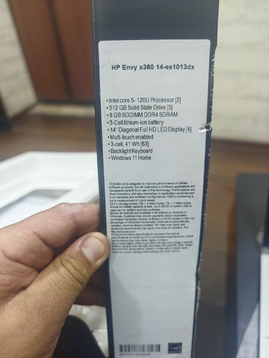 HP Envy x360 14-es1013dx/14.0" FHD IPS/Core 5 120U/DDR4 8GB/SSD 512GB