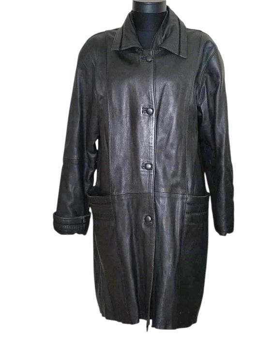 Geaca lunga de piele