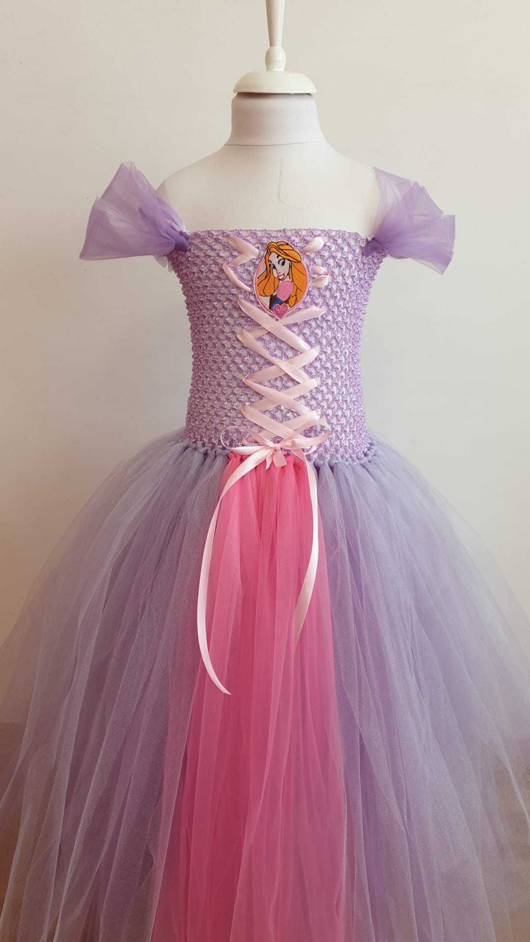 Rochita TUTU Printesa Rapunzel mov serbare carnaval cadou Craciun