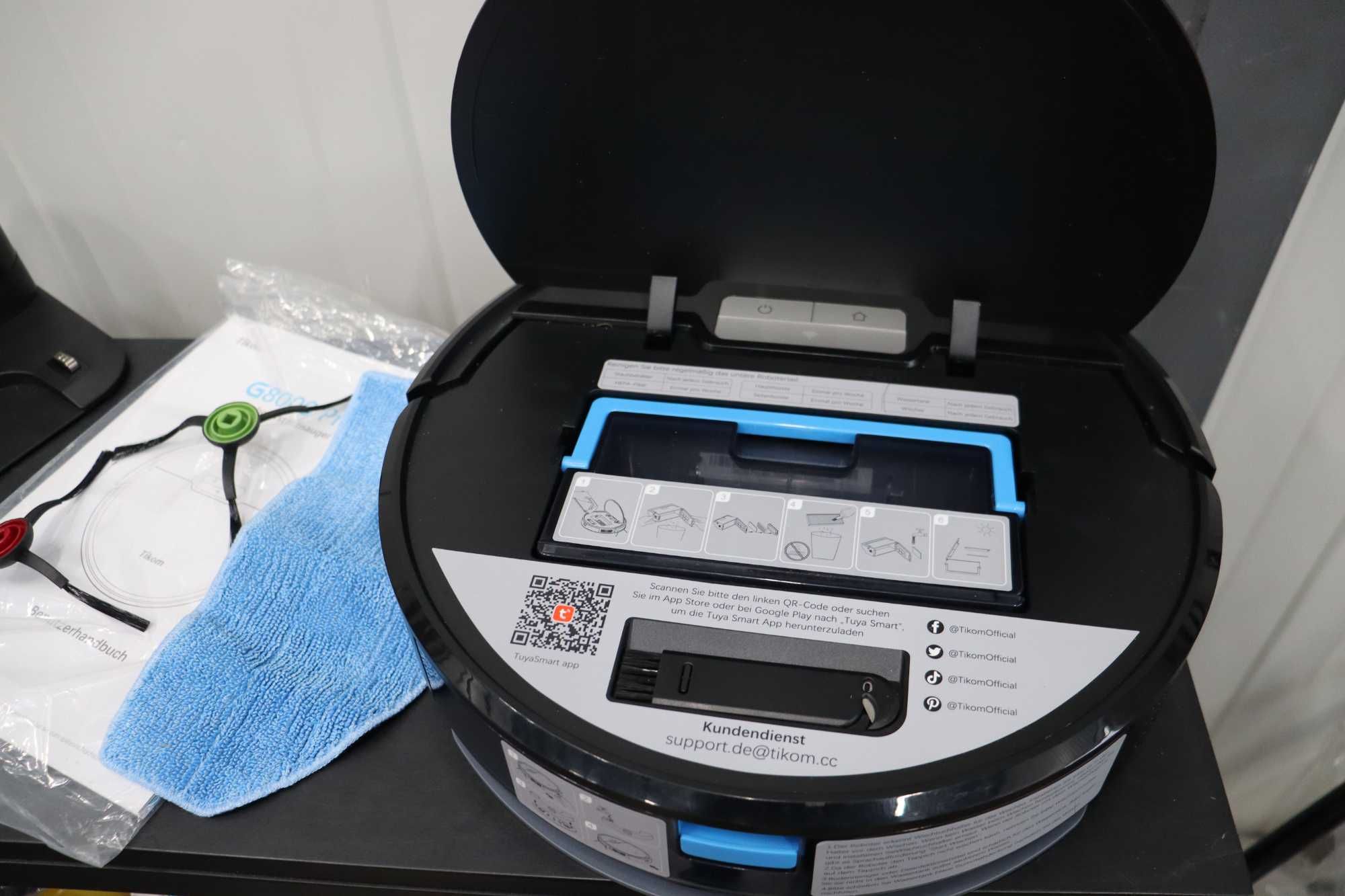 Прахосмукачка-робот Tikom G8000 Pro и Mop, 4500Pa, до 150 мин, App