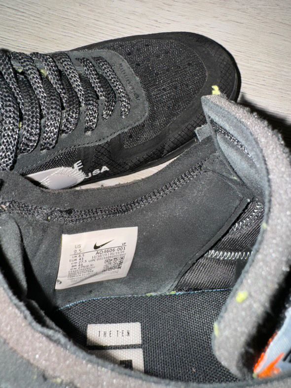Nike off white air force black