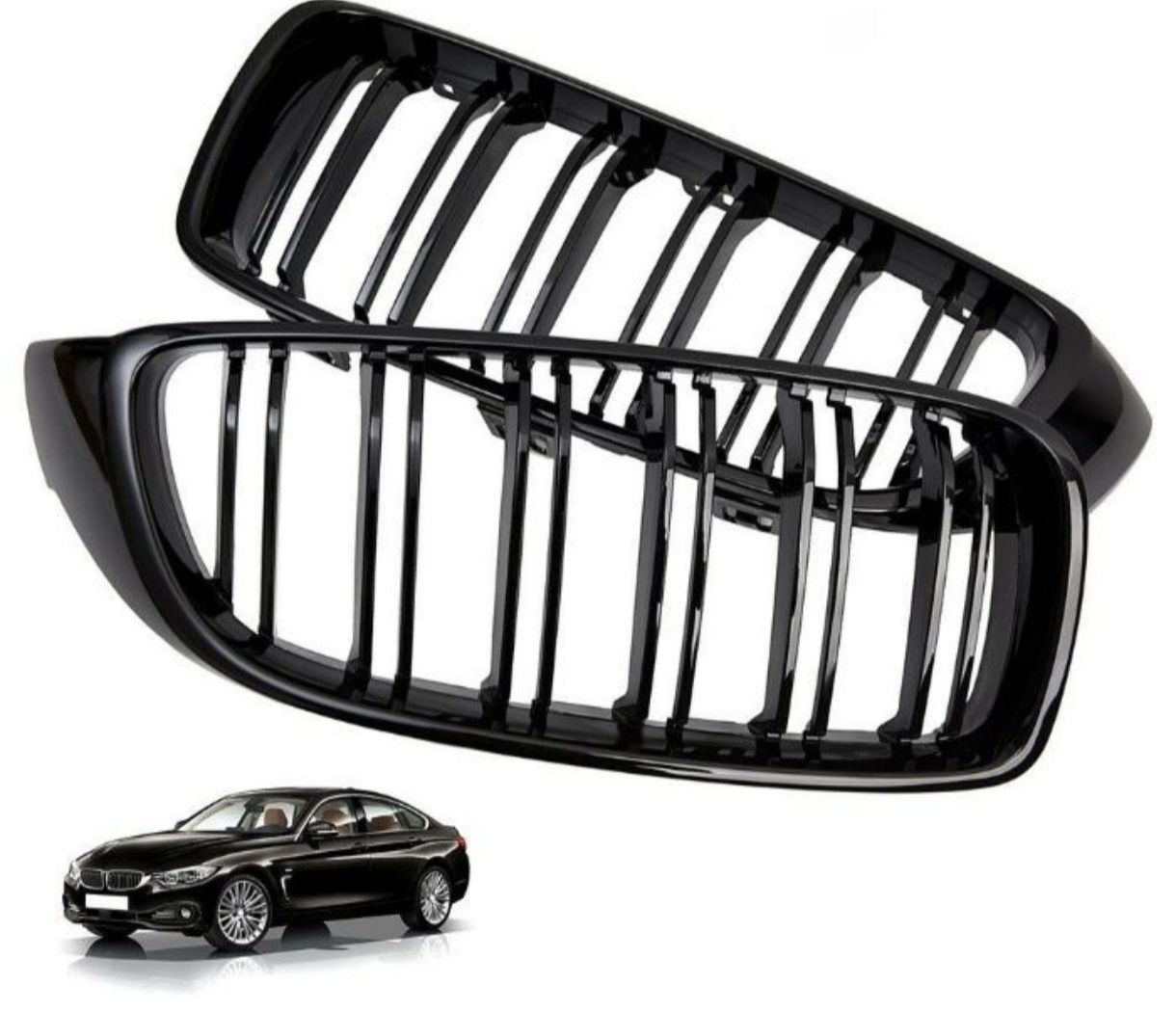 Черни двойни бъбреци пиано лак БМВ BMW F32 F33 F36 F82 F83 2013 - 2017