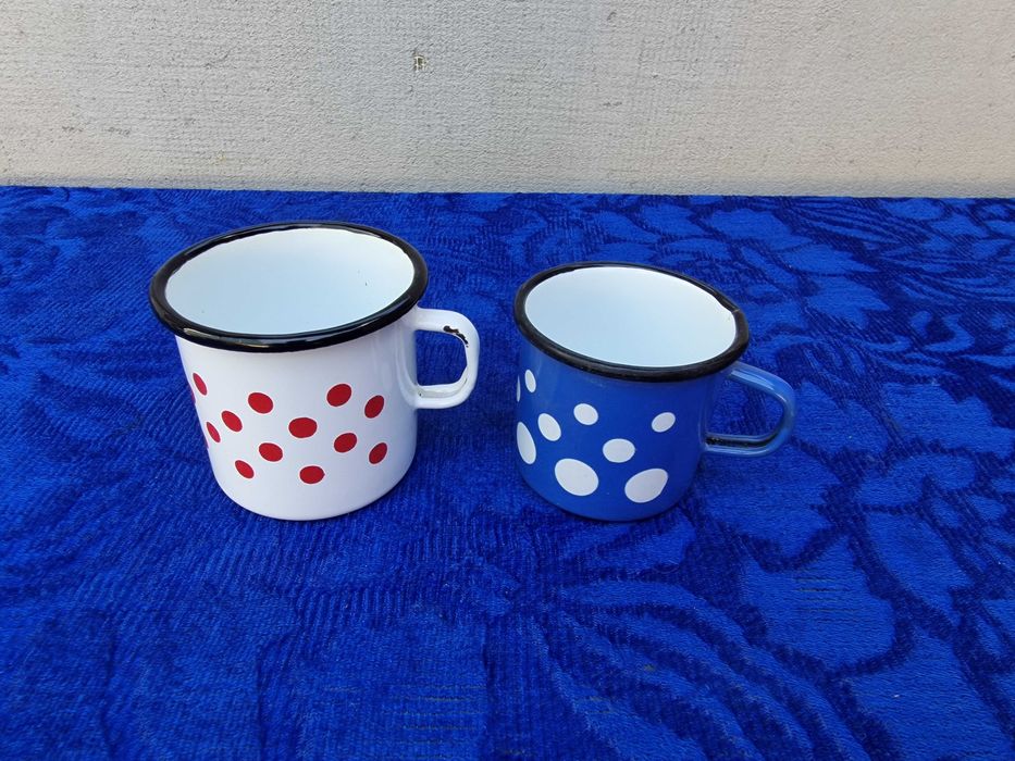 Cana Emailata Cu Maner, Retro, 8 cm | 7 cm