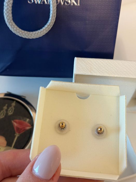 Swarovski обеци с покритие от розово злато