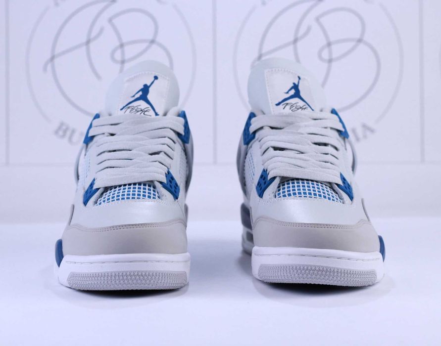 Nike Air Jordan Retro 4 Military Blue Off-White PSG Pure Money Обувки