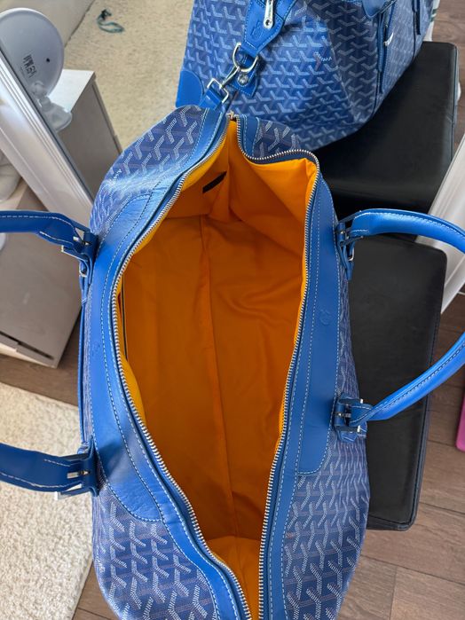 GOYARD Bowling Bag 55 Bleu Goyardine
