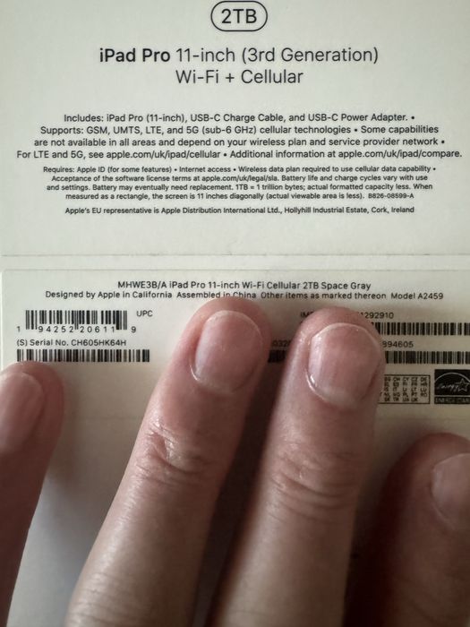 Ipad Pro 11 gen 3 wifi + celular -2T