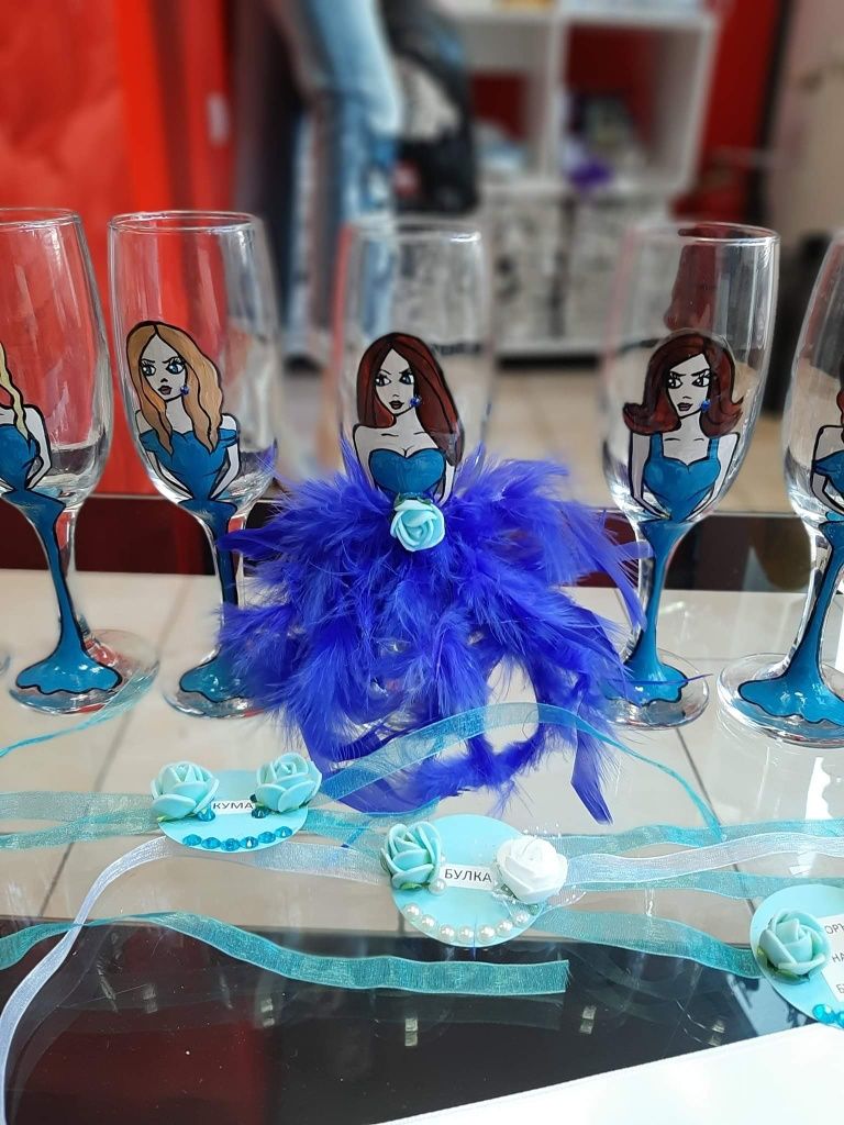 Рисувани чаши за моминско парти