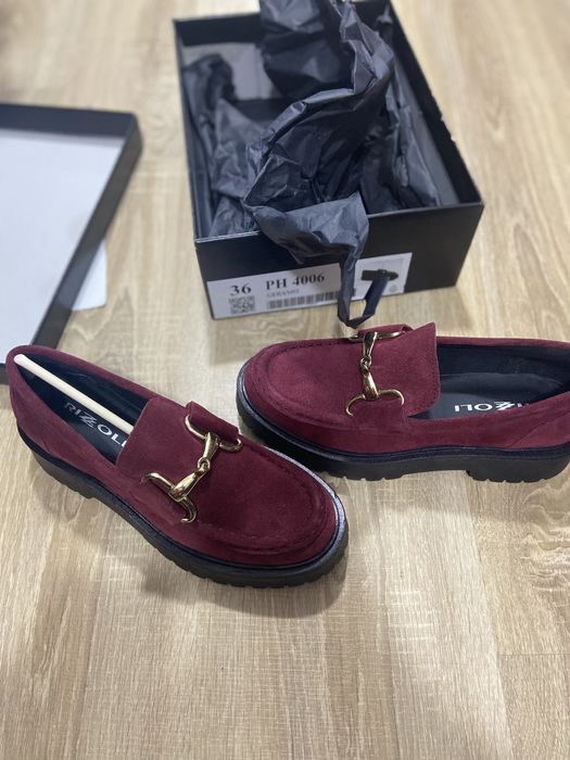 Pantofi dama, piele naturala, rosii, Rizzoli, 36