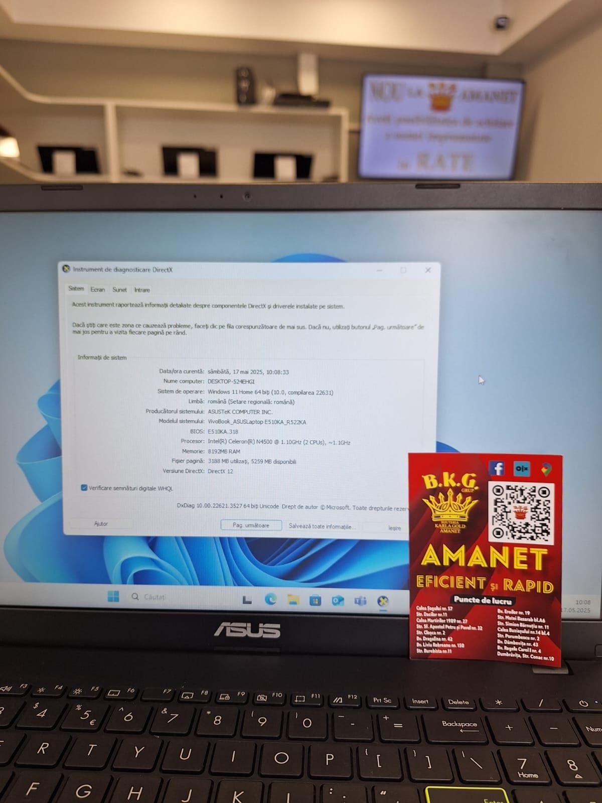 Asus R522K Amanet BKG