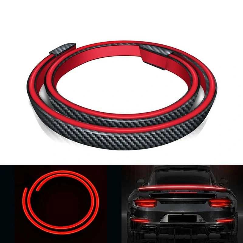 Eleron SPOILER universal CARBON banda LED cu STOP pe frana portbagaj