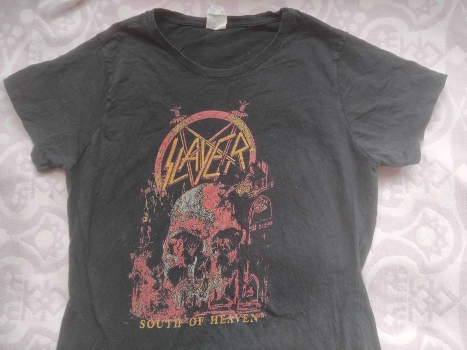 Slayer дамска metal / метъл оригинална тениска от САЩ 90-те години
