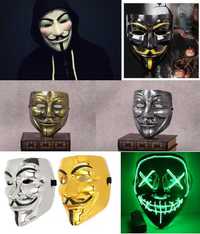 Маска Гай Фокс Анонимус маска светящаяся Маска призрак оперы