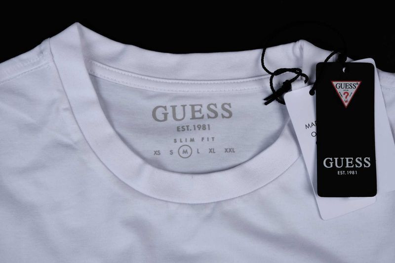 ПРОМО GUESS- S и XL - Оригинална мъжка бяла  тениска