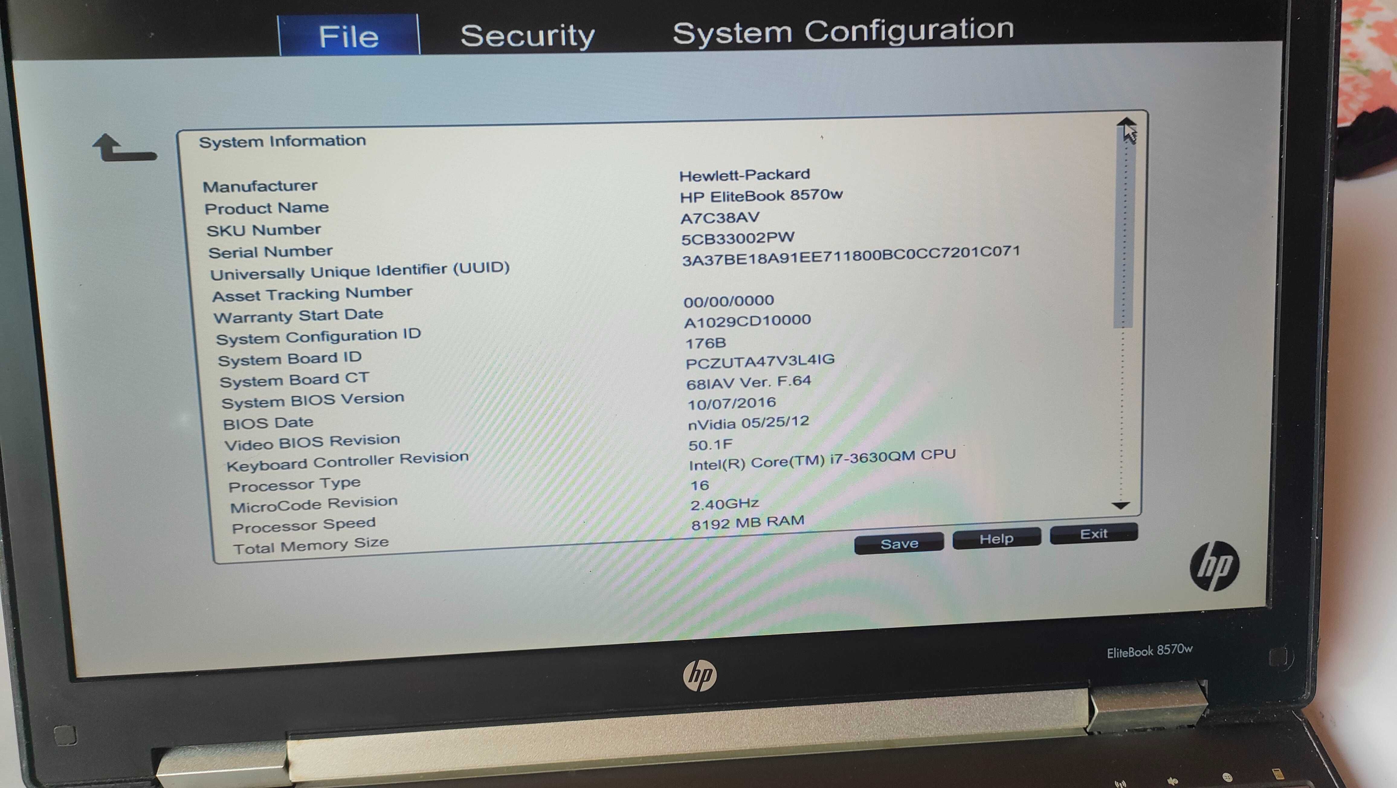 Лаптоп (рботна станция) HP elitebook 8570w i7/8gb nvidia