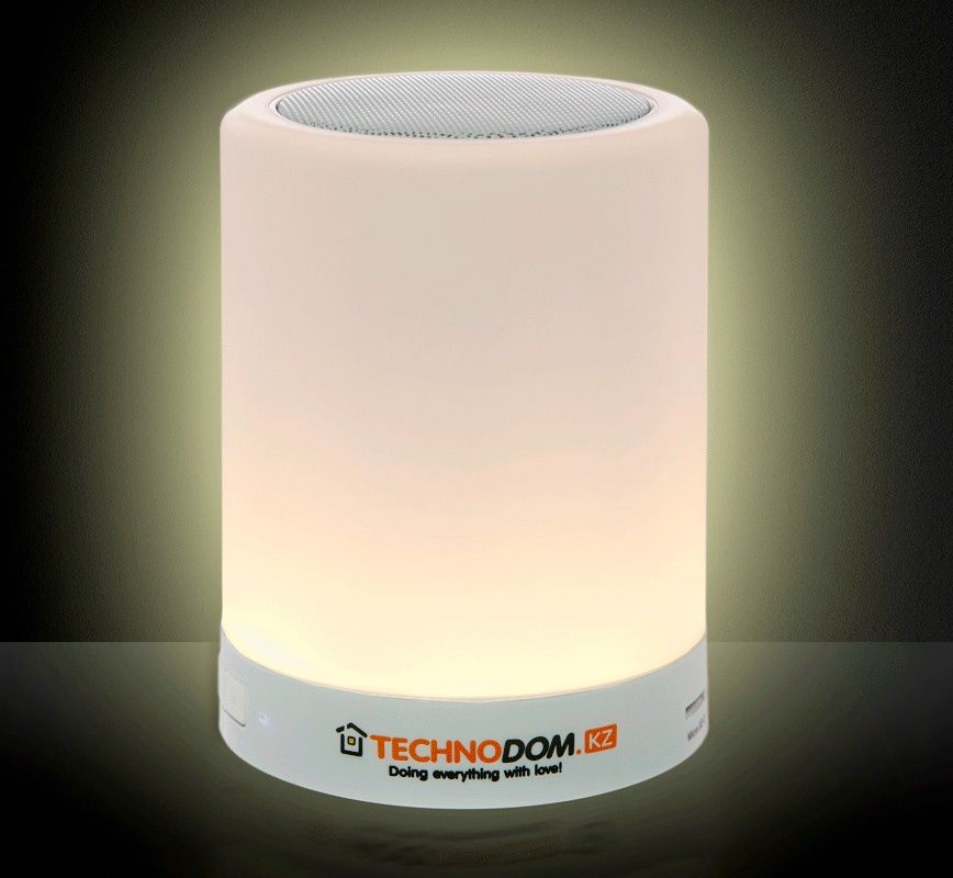 Колонка Bluetooth Neo с встроенной лампой, White (M12007)