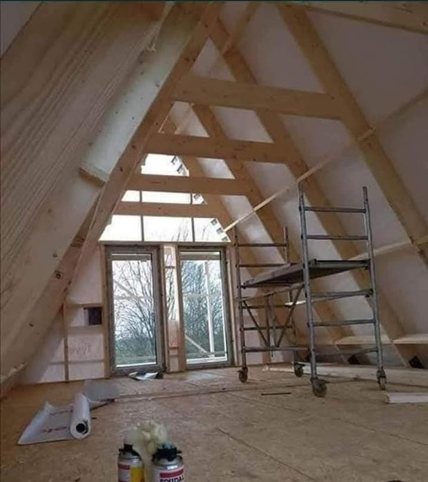 Casute si cabane A-frame din lemn