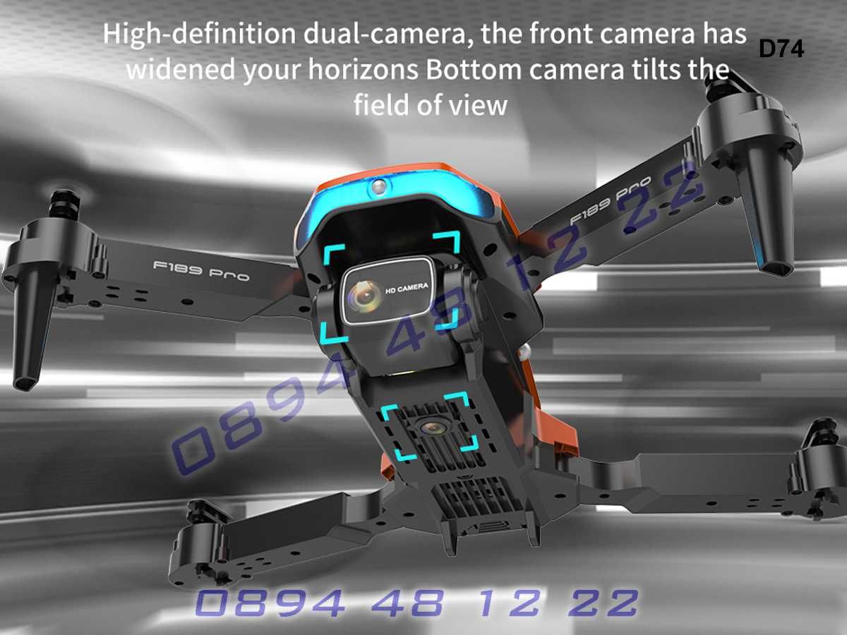 Сгъваем Мини Дрон F189 Двойна Камера 4K Квадрокоптер Drone