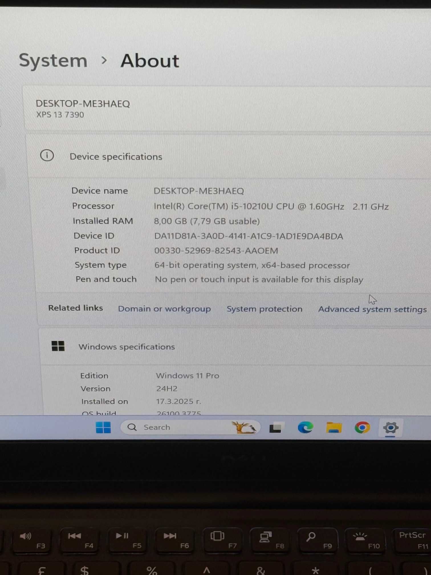 Dell XPS 7390 i5/8RAM/256SSD