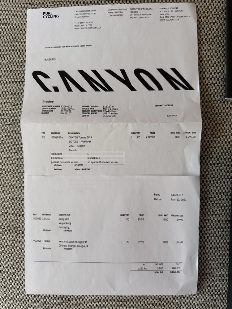 Колело Canyon Torque CF 9 L 2021