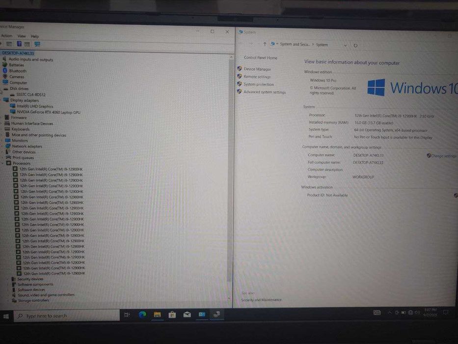 Gaming Laptop i9-12900H/RAM 16GB/SSD 512GB/RTX4060 8GB/15.6FHD 144Hz