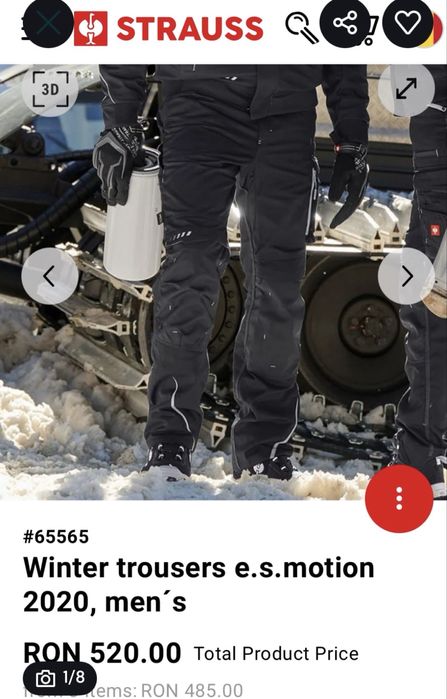 Pantaloni iarnă engelbert strauss motion 2020 noi cu etichetă…