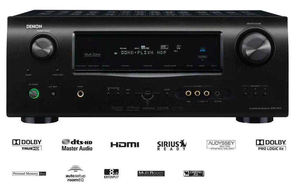 Receiver Denon AVR-1910 - stereo/5.1/7.1  dolby/DTS - (amp 7x90W)