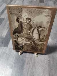 Лазерно гравирана икона на Свети Георги