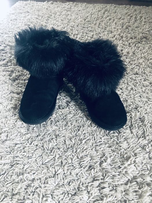 Cizme fetie imblanite/ piele intoarsa