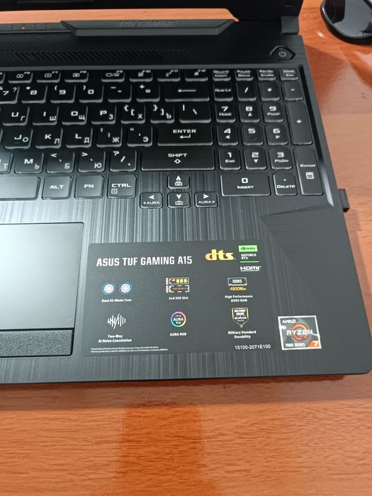 Noutbuk ASUS TUF Gaming FA506N, AMD Ryzen 7 7435HS, 8/512 GB, RTX2050,