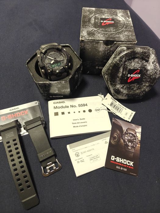 Часовник Casio G-Shock Mudmaster GG-B100-1B с каишка на GG-B100-8A