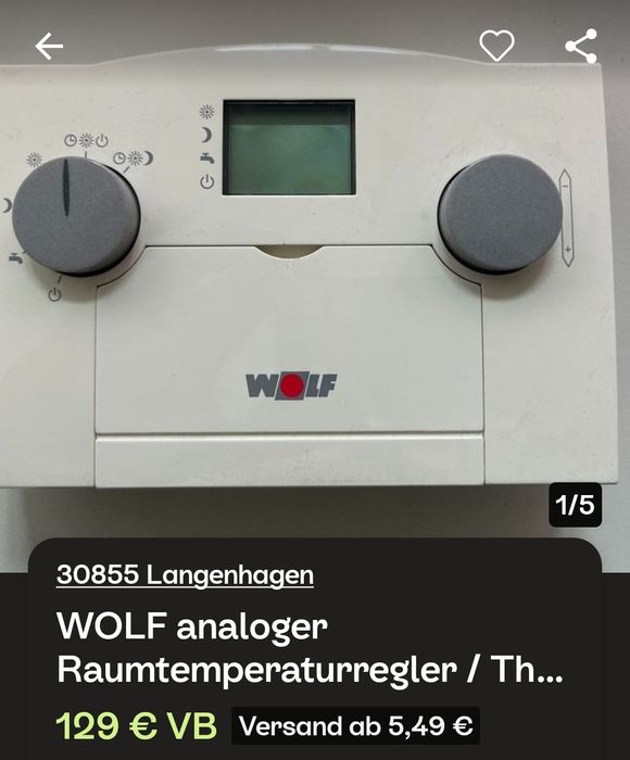 Termostat Wolf Art 2a