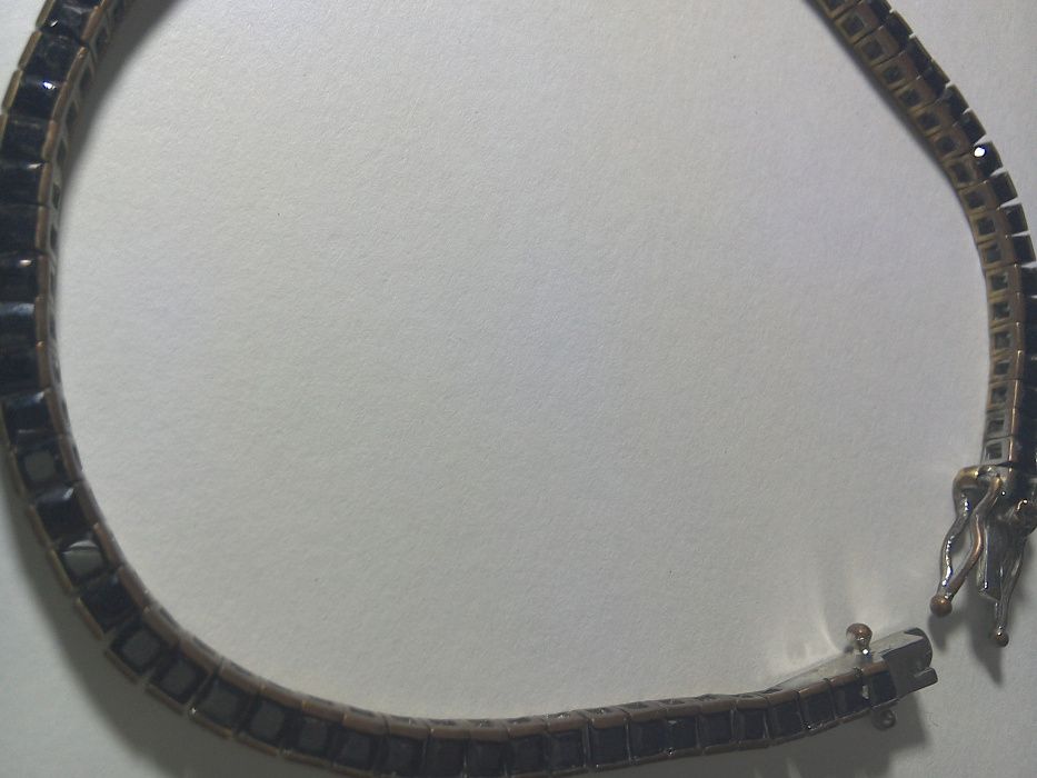 PROMOȚIE: Brățară tenis argint 925 marcat, onix - 19,5 cm