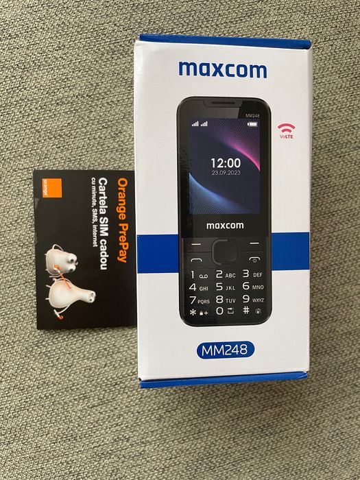 Telefon Mobil Maxcom MM248 4G Dual Sim, cu cartela Orange prepay 5 Eur