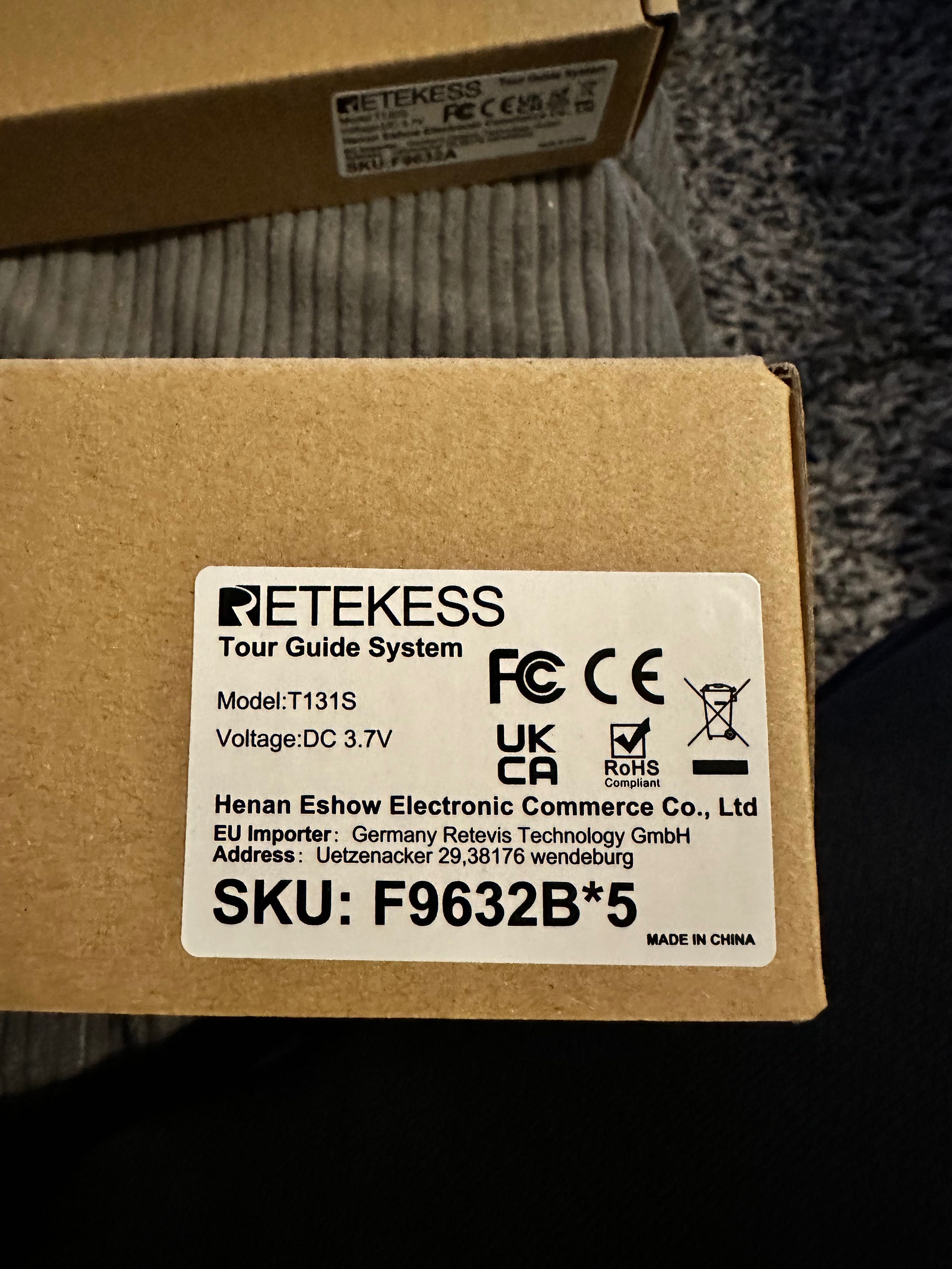 Retekess T130s-T131s wireles Tour Glide System