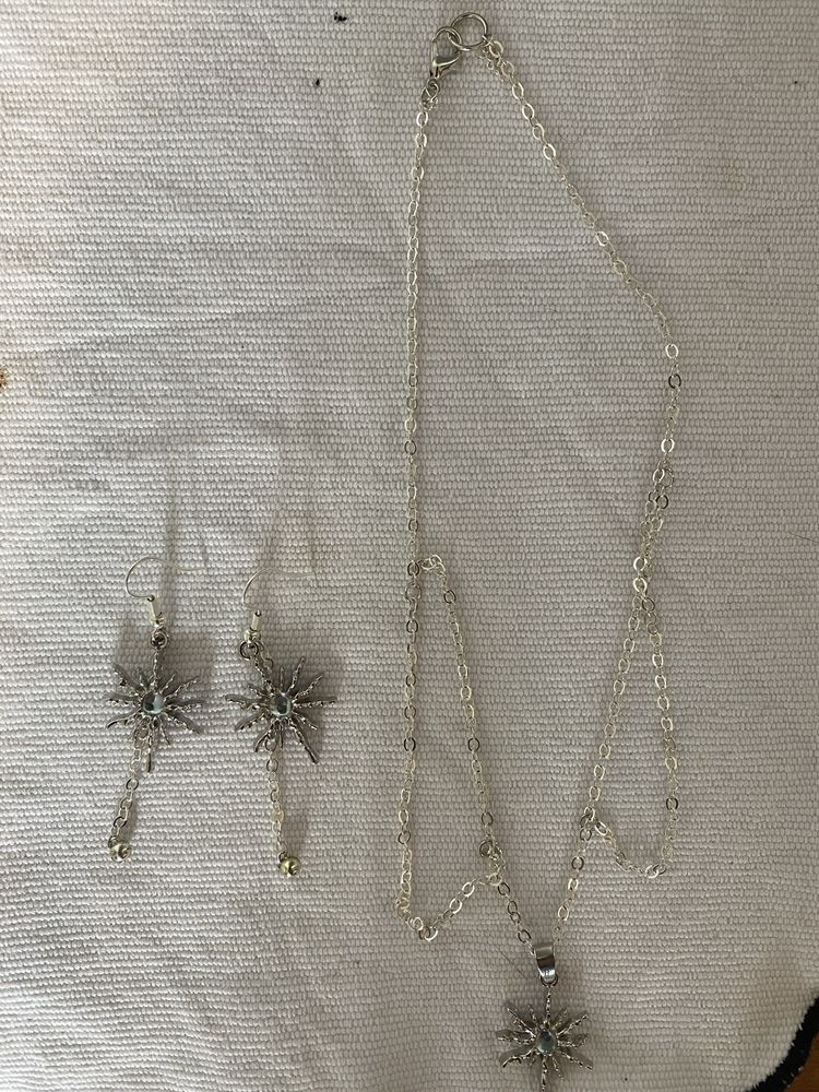 Set de cercei si lanțisor handmade