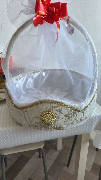 Коржын Белый с золотом, с ручками