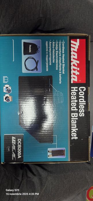 Makita  Pătură cu încălzire pe acumulator 18V 140x70 cm, fă