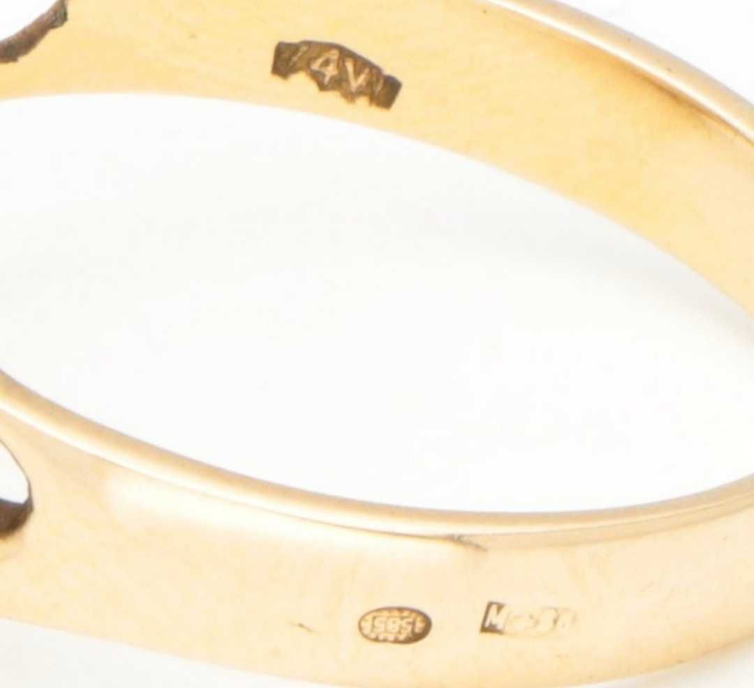 Inel vintage aur 14K  cu perla