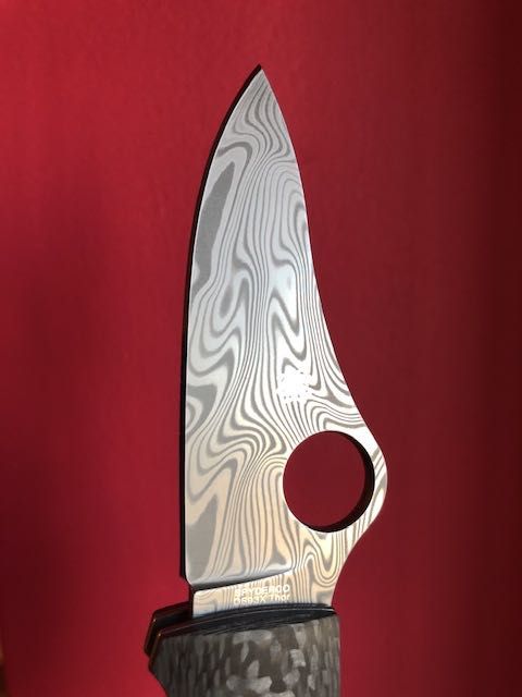 Spyderco SpyOpera, Carbon Fiber, Thor Damasteel, Sprint run.