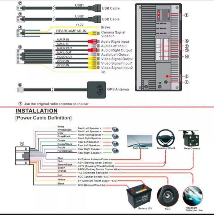 GPS навигация 7", Wi-FI, Android 11 , 7216 Double Din, Мултимедия 2DIN