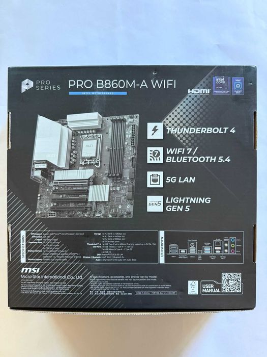 Placa de baza MSI Pro B860M-A Wifi ! SIGILATA + Garantie !