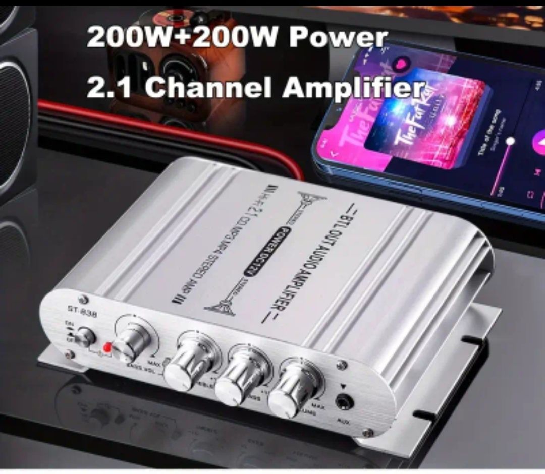 Mini amplificator 12 V NOU