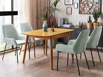 NOU Masă bucătărie extensibilă 100-130cm "TOMS", maro închis