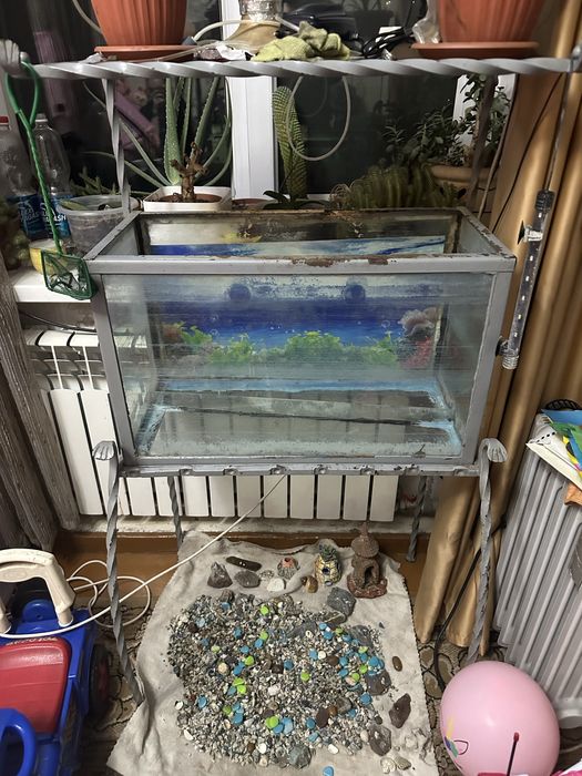 Продаи аквариум 80л ручная работа