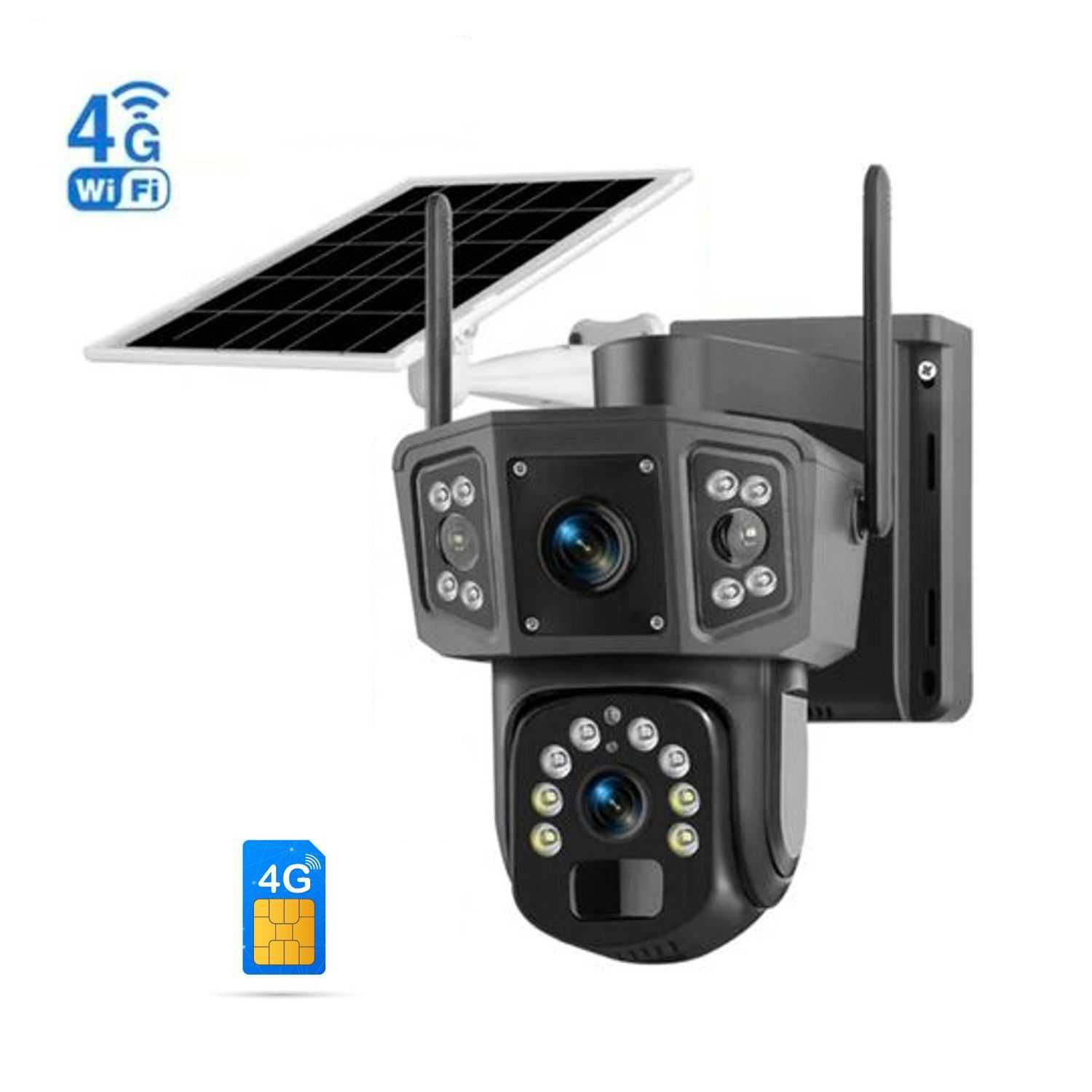 4G Соларна Камера 16Mp със SIM карта  Dual LENSE IPC-V380-P3