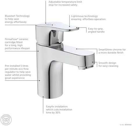Елегантен Ideal Standard Едноръкохватков смесител мивка кранче чешма