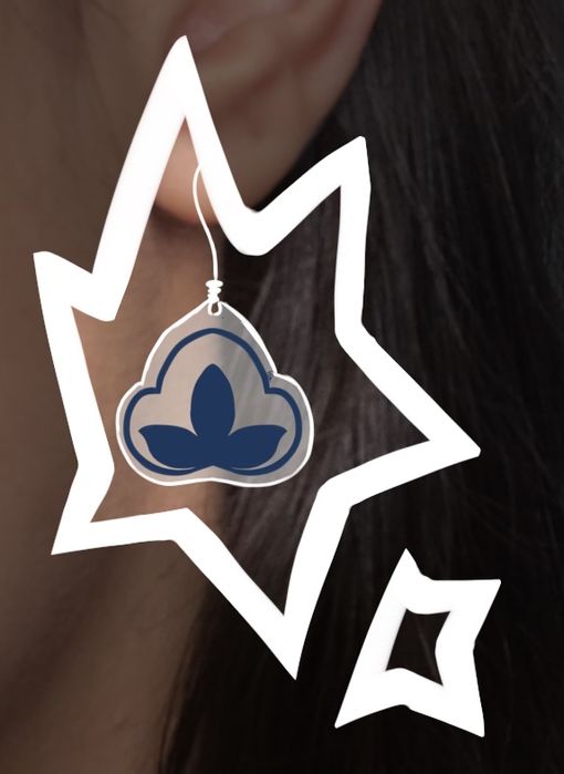 Национальные акриловые серьги