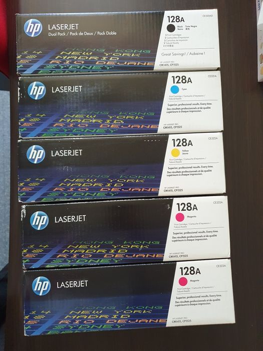 Cartușe noi HP 128A C320A CE321A CE322A CE323A